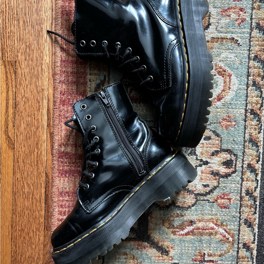 Dr. Martens Shiny Black Combat Boots
